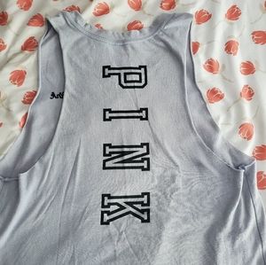 Baby Blue PINK Muscle Tank